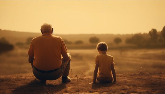 familia-abraza-tranquila-puesta-sol-rural-generada-ia